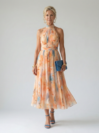 Helena and Berkeley™ | Soft Halter Midi Dress
