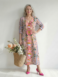 Julien | Light Form Floral Midi Dress